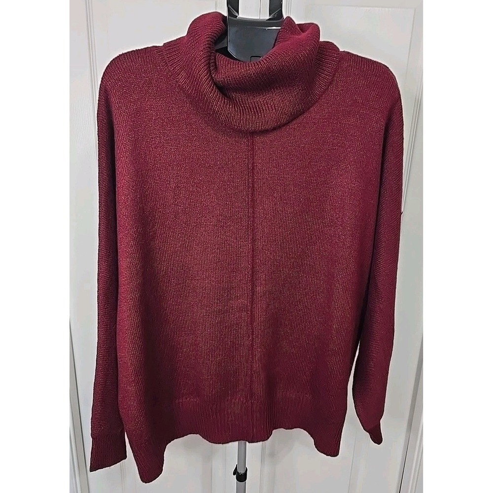 Christopher & Banks Women's XL Sweater Maroon/ Burgundy Cowl Neck NWT